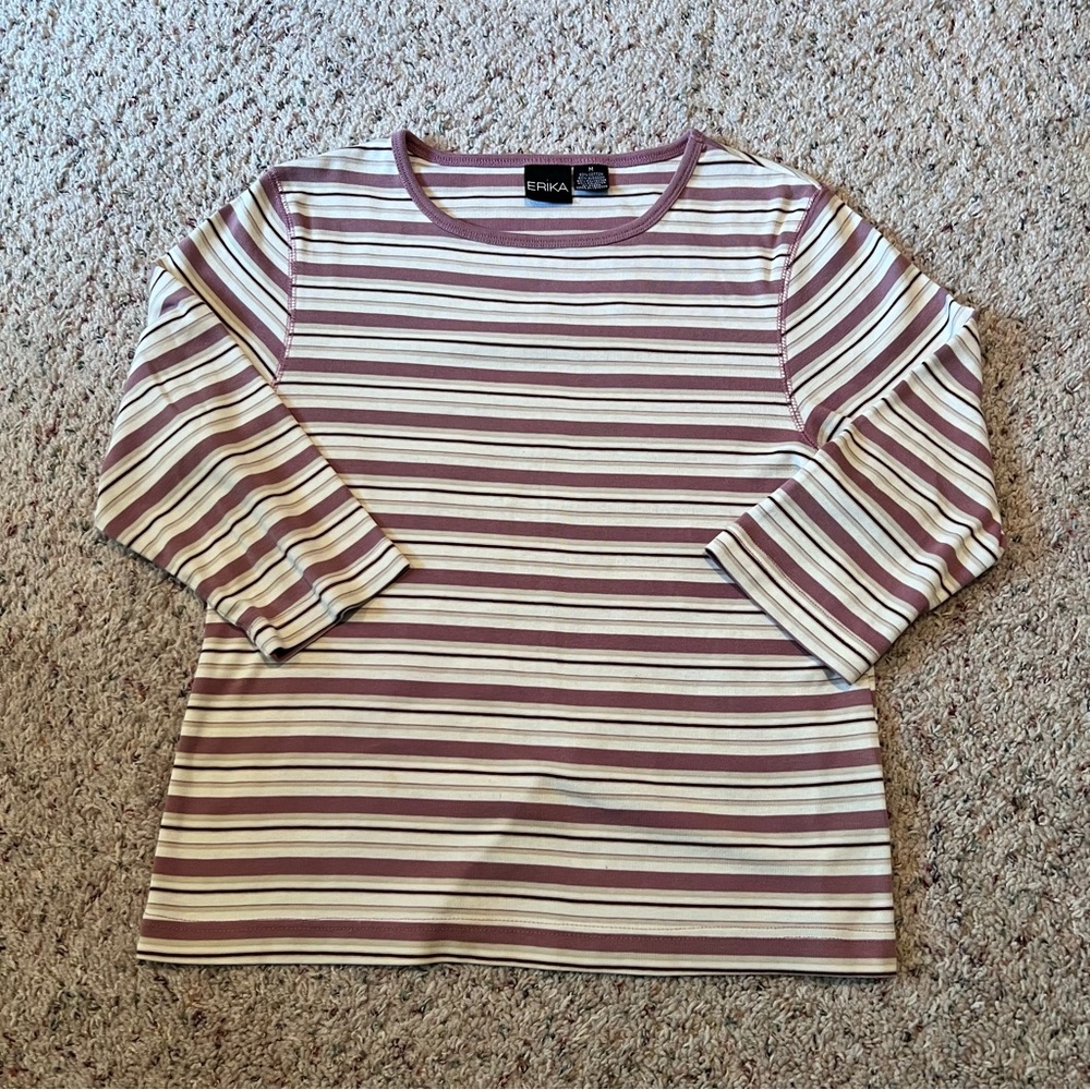 Womens Long Sleeve Striped Shirt